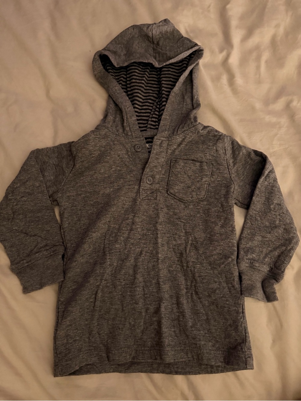 OshKosh B'gosh Gray Striped Hooded Pullover